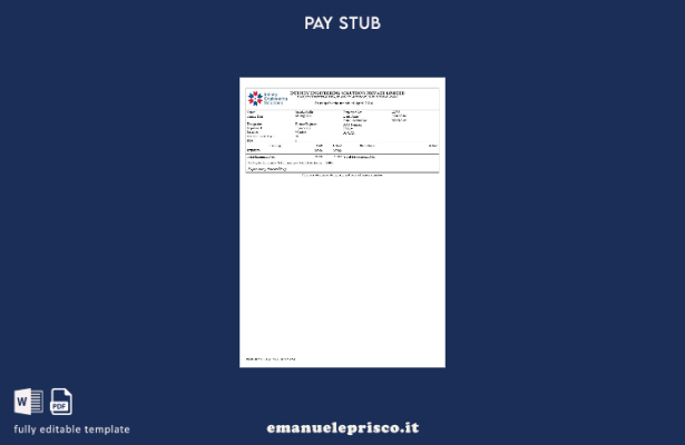 modello di busta paga Infinity Engineering Solutions in stile verificato